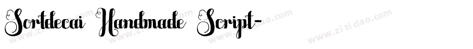 Sortdecai Handmade Script字体转换